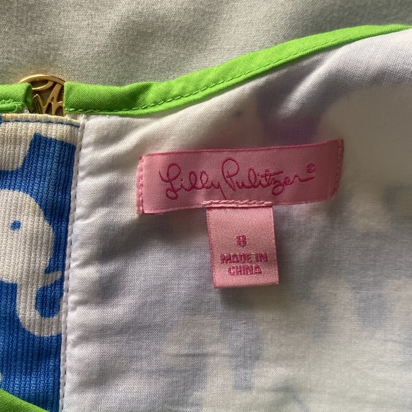 Lilly Pulitzer Bay Blue Tusk in Sun Elephant Dress - Picture 7 of 7